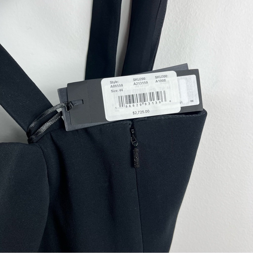 Versace Runway Sleeveless Bustier Criss Cross Strap Evening Gown 8 NWT Black - Picture 9 of 16